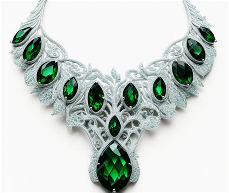 beautiful emerald necklace.